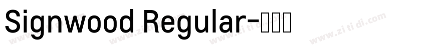 Signwood Regular字体转换